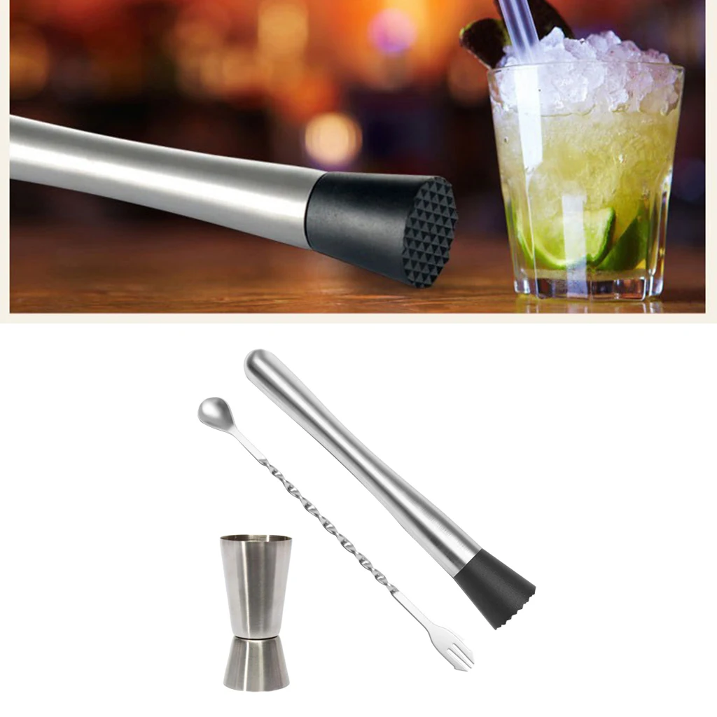 

3Pcs Cocktail Shaker Set - Bar Tools - Stainless Steel Cocktail Shaker Set