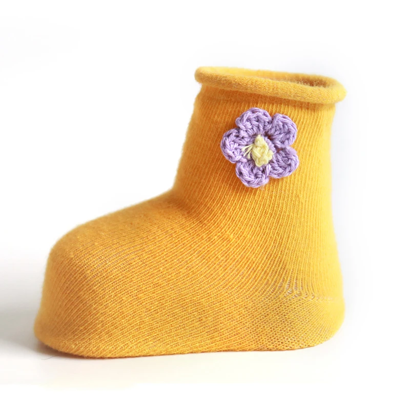 Calcetines de algod&oacute;n para beb&eacute;, medias suaves y antideslizantes, florales, para reci&eacute;n nacido de 0 a 12 meses-5
