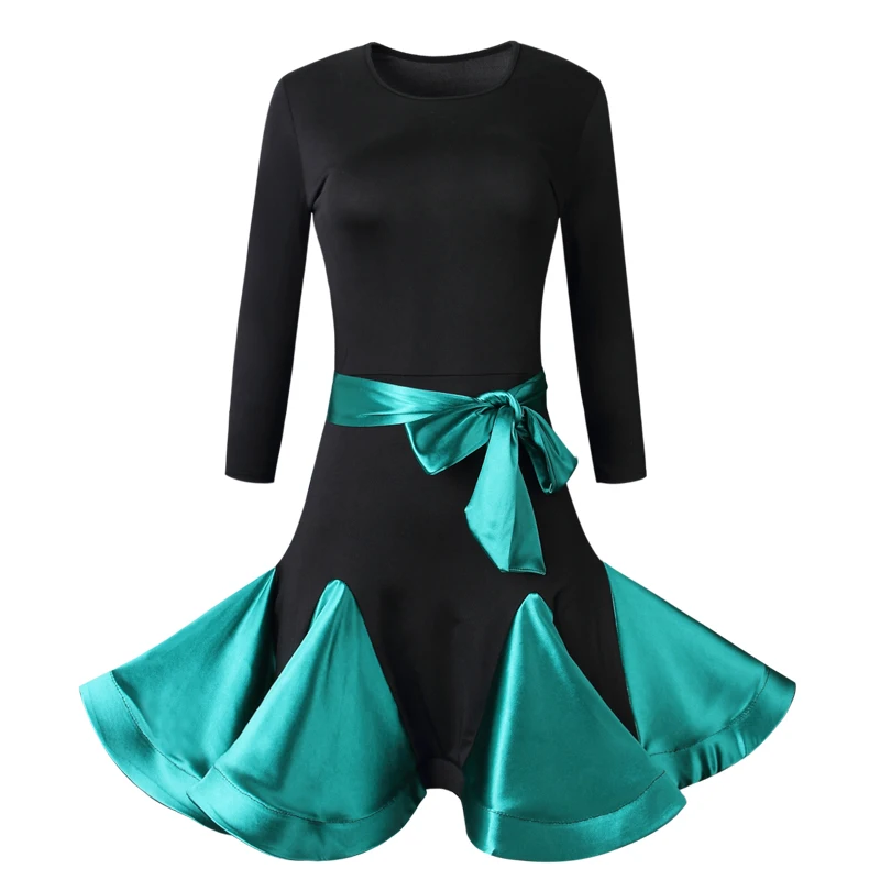 Зимнее платье для латинских танцев взрослых Женский гимнастический костюм с