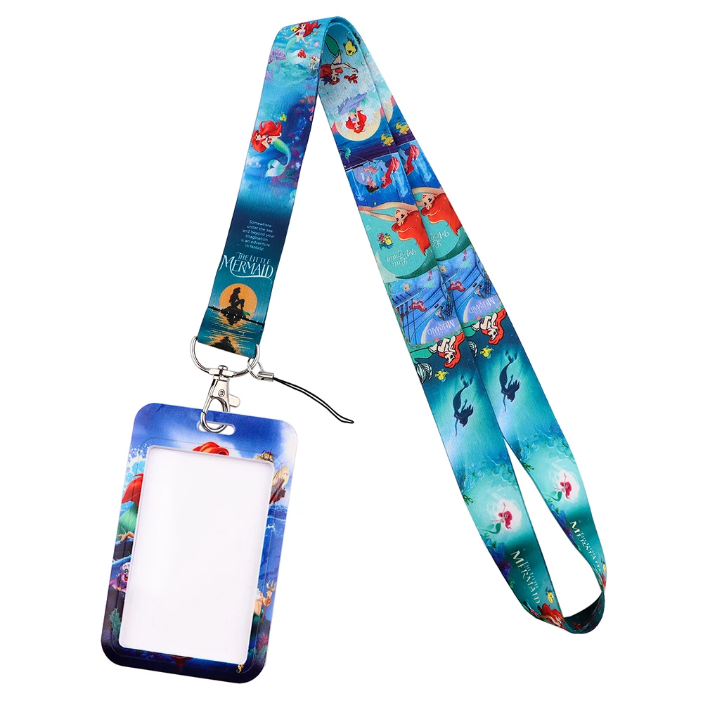 Шнурок для ключей LT1268 с рисунком русалки цепочка Обложка удостоверения личности