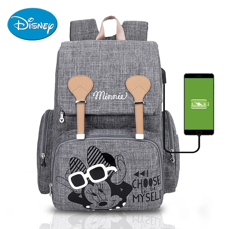 

Genuine Disney Mummy Bag Multifunctional Waterproof Large Capacity Diaper Bag Classic Mickey Minnie Handbag 2020 New