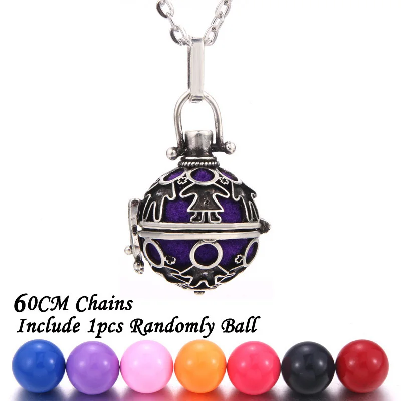 New Aromatherapy lockets Vintage silver Perfume Diffuser necklaces Aroma Essential Oils Pendant Necklace Pregnant woman necklace