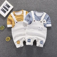 childrens clothing 2021 spring autumn new baby boy set baby girl long sleeve striped bottoming shirt overalls 2pce kids clothes