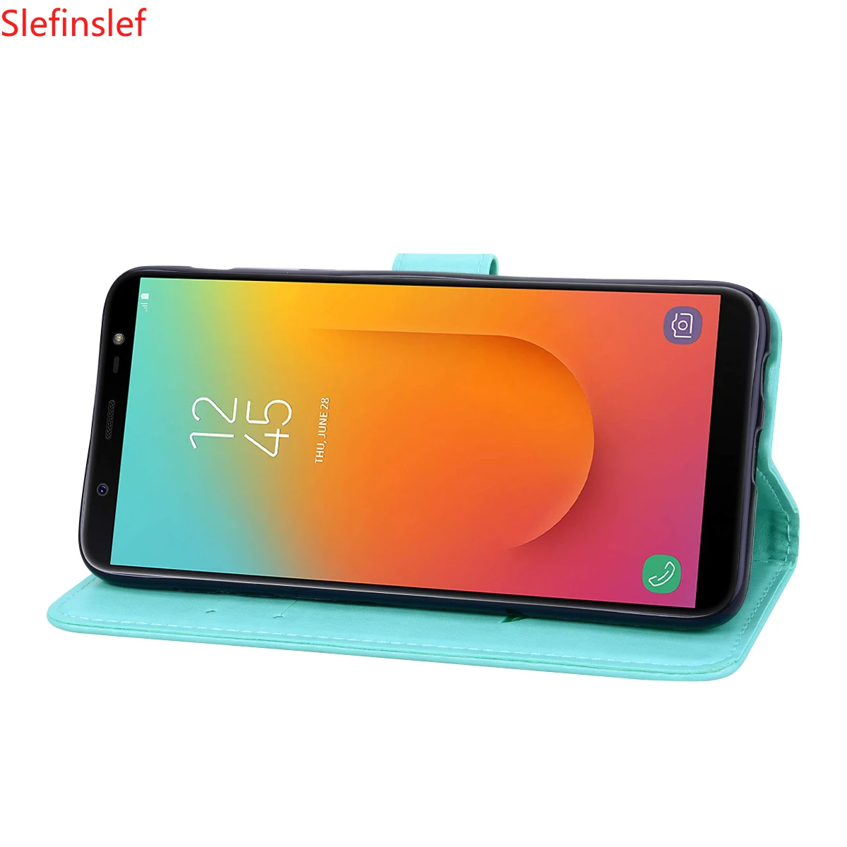 Розовый кожаный чехол-книжка для Samsung J2 Pro J4 J6 J8 Plus 2018 Мягкая силиконовая задняя