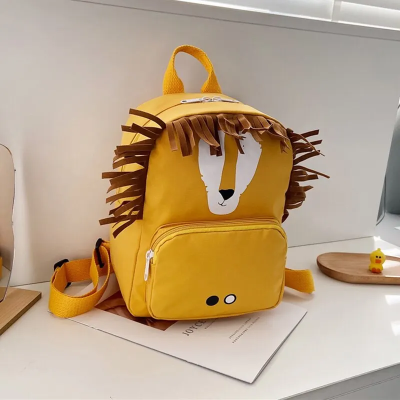 

Cartoon Animal Shoulder Bag Children Boys School Bags Kindergarten Baby Girl Canvas Backpack Primary School Students Backpacks