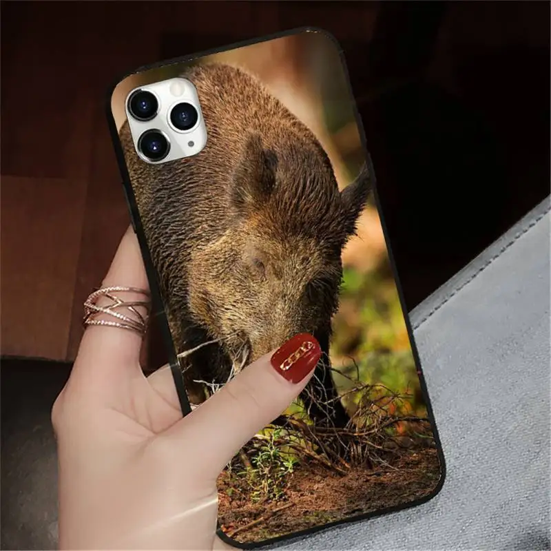 

Wild boar animals are ferocious Phone Case for iPhone 11 12 mini pro XS MAX 8 7 6 6S Plus X 5S SE 2020 XR