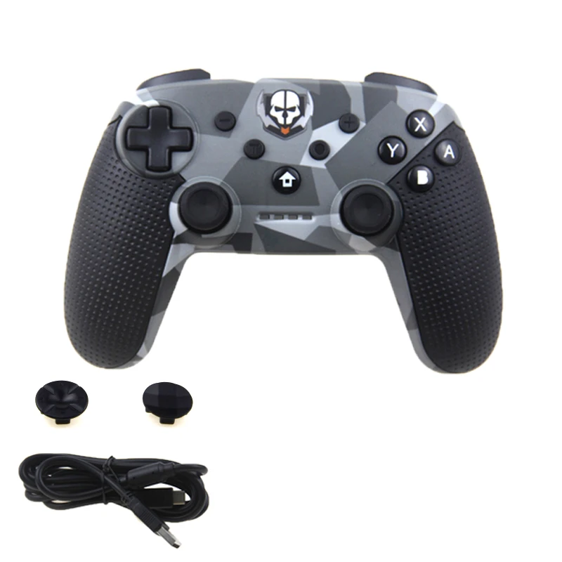 Gray camouflage 5028 Игровой джойстик контроллер с соматосенсорной вибрацией осью скриншот беспроводной Bluetooth геймпад для переключателя NAND - Цвет: Gray camouflage 5028