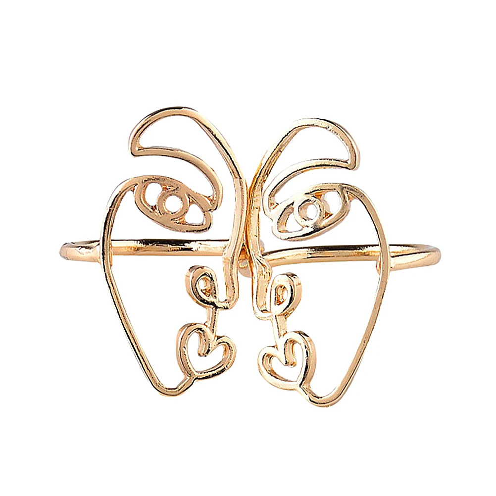 2 шт модное кольцо из сплава преувеличенная маска в форме пальца этническом стиле