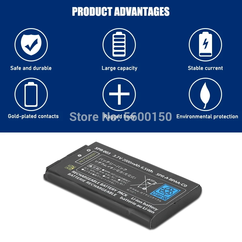 2000 мА/ч 3 7 V Перезаряжаемые литий ионный Батарея для Nintend 3DS LL/XL 3dsll 3dsxl Новый Замена +