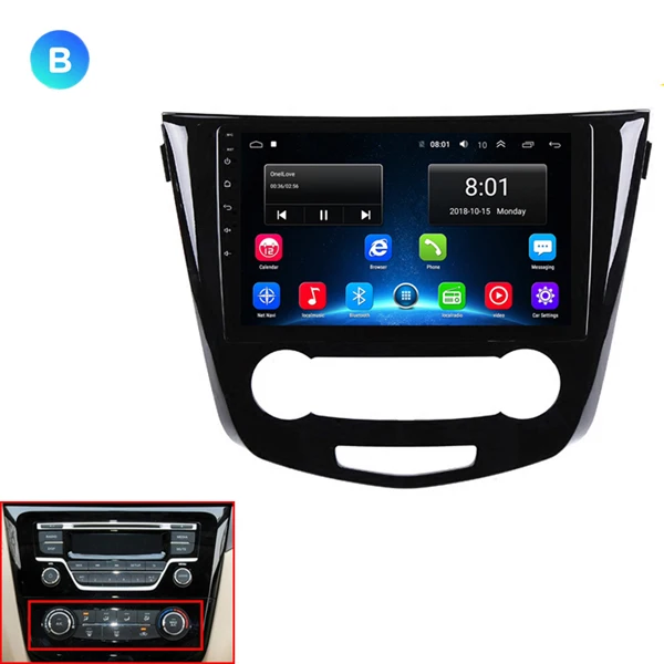 B 1" 2.5D ips Android 9,1 автомобильный DVD мультимедийный плеер gps для Nissan Qashqai j11/X-Trail- автомобильный Радио DSP 32EQ навигация - Цвет: B