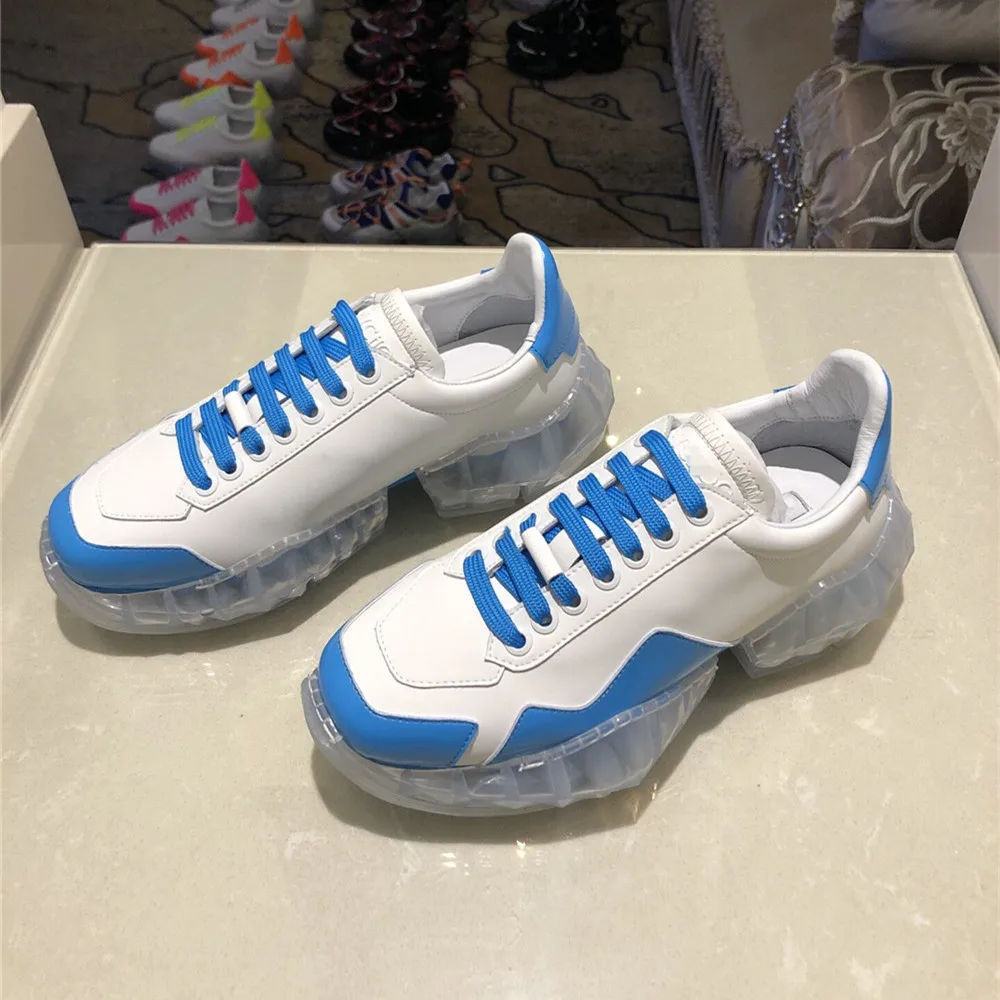 Новинка Женские кроссовки Сезон осень Брендовые модные кожаные повседневные