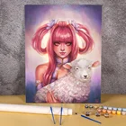 Картина по номерам для девочек и женщин, масляные краски 40*50