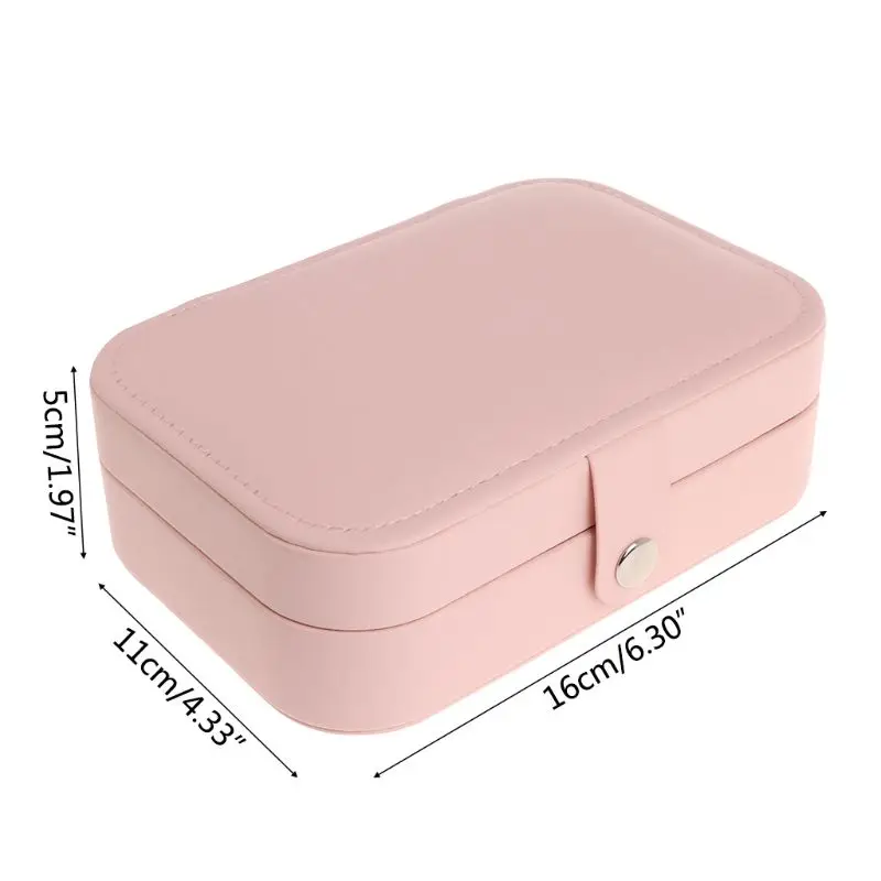 

K3ND Jewelry Storage Box Multi-functional Organizer Compartment Earrings Ear Stud Necklace Bracelet Ring Case Portable High-end