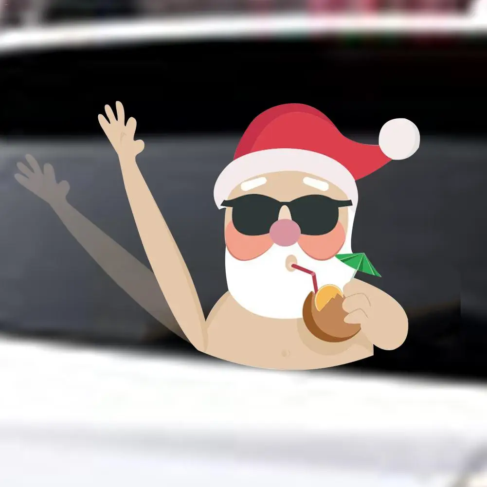 Автомобильный задний стикер для лобового стекла Автомобильная наклейка Санта
