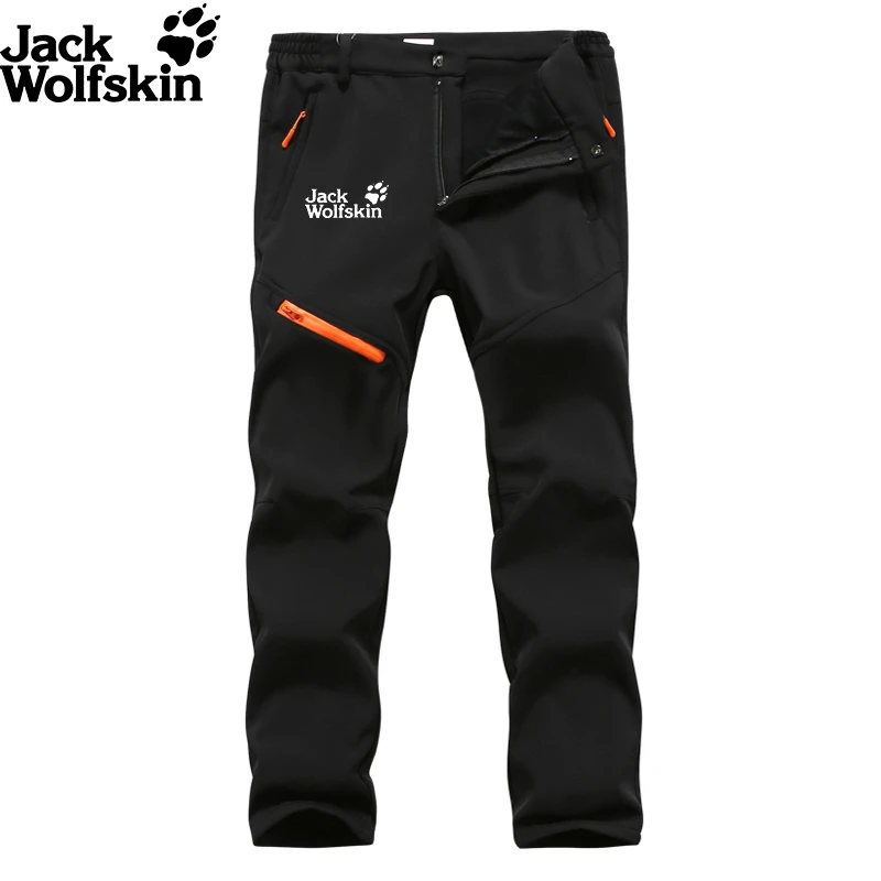 

Jack Wolfskin Outdoor Men Women Winter Thermal Hiking Pants Breathable Climbing Tourism Camping Softshell Trousers