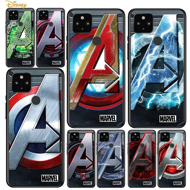 

Marvel logo Shockproof Cover for Google Pixel 5 5A 4 4A XL 5G Black Phone Case Shell Soft Fundas Coque Capa