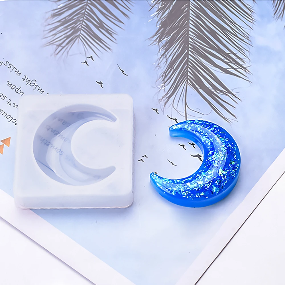 

Liquid Silicone Mold for DIY Resin Decorative Craft Moon Star Heart Epoxy UV Resin Molds for Pendants Jewelry Making Tools