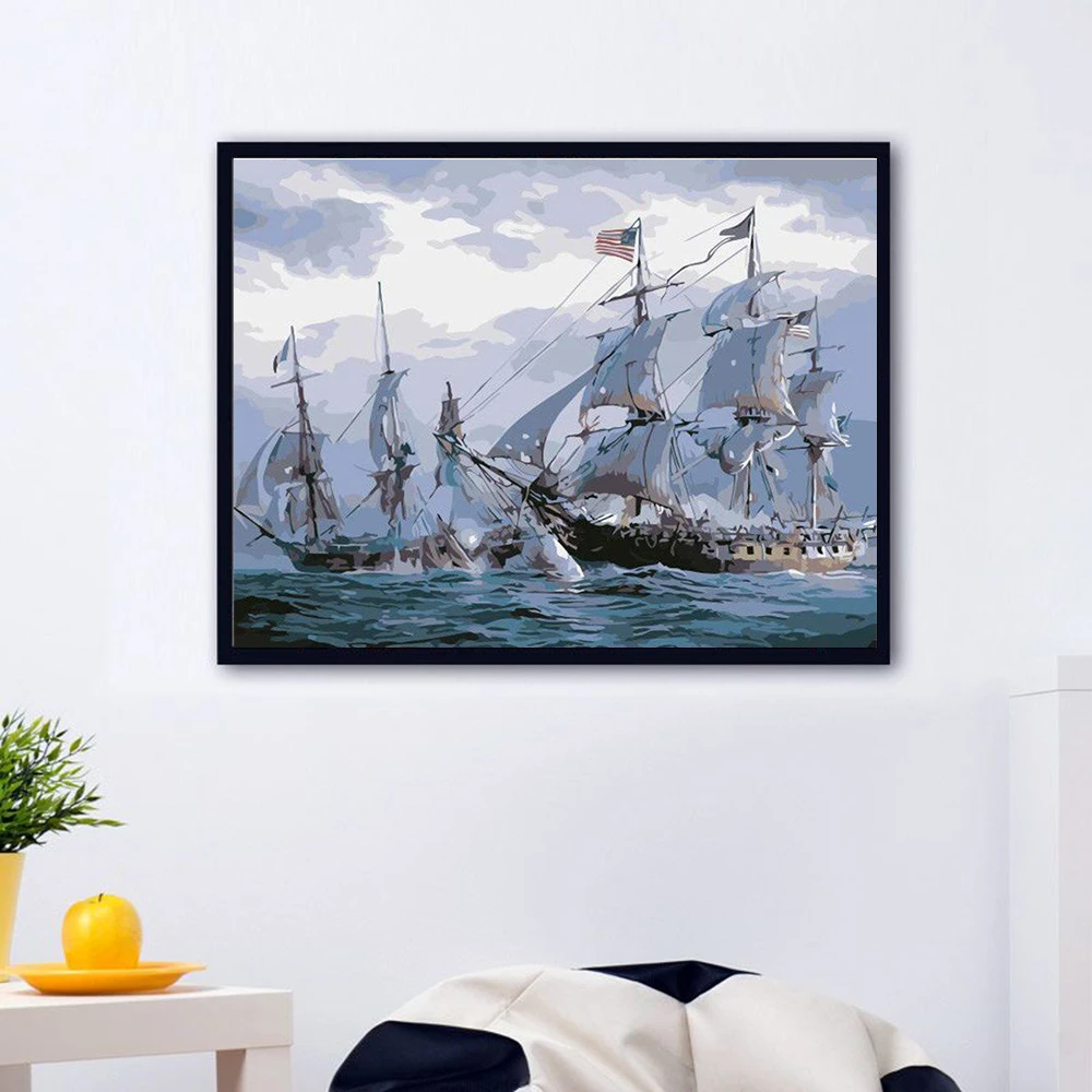 AZQSD DIY картина по номерам холст Наборы пейзаж Ручная роспись подарок картины