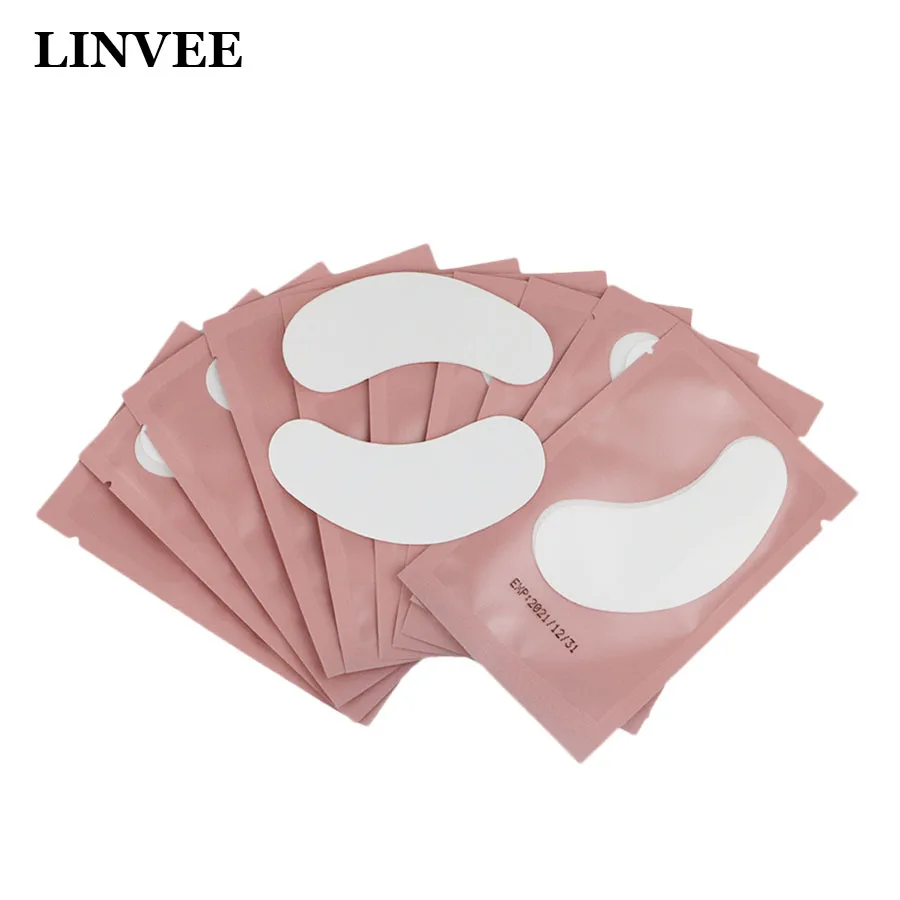 Накладки под глаза 100 пар для наращивания ресниц Накладные ресницы гидрогелевые