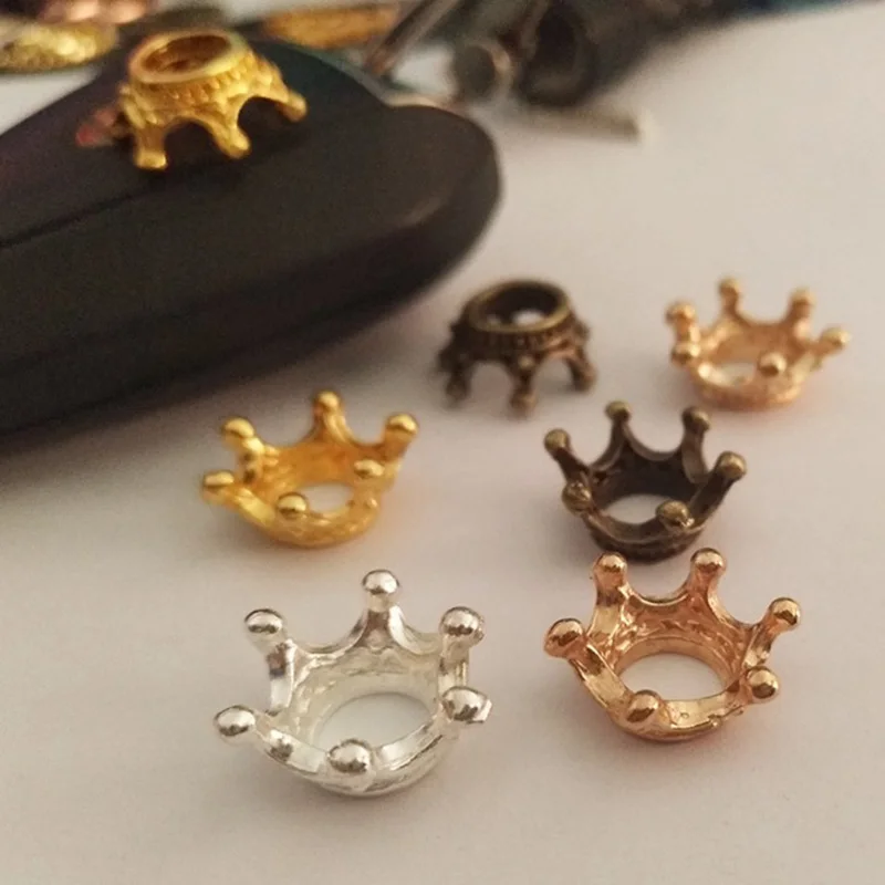 50 шт./лот 13x6 мм ретро сплав Металлическая корона подвески ювелирные изделия