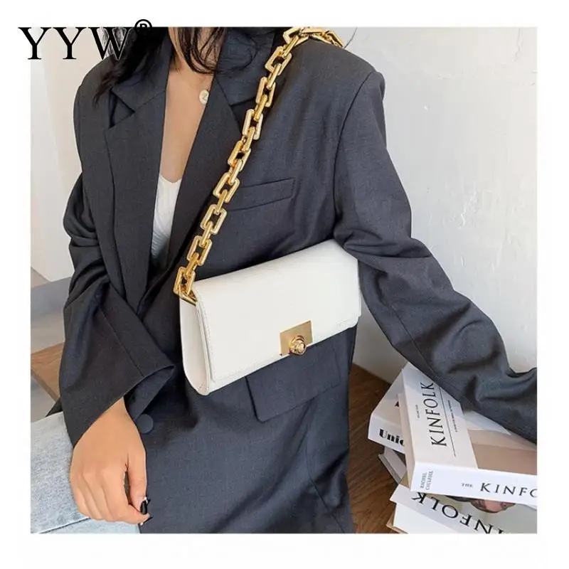 

New Arrival Simple Shoulder Bags for Girls Purse Clutch Retro PU Leather Women Handbag Lady Lock Crossbody Messenger Bag