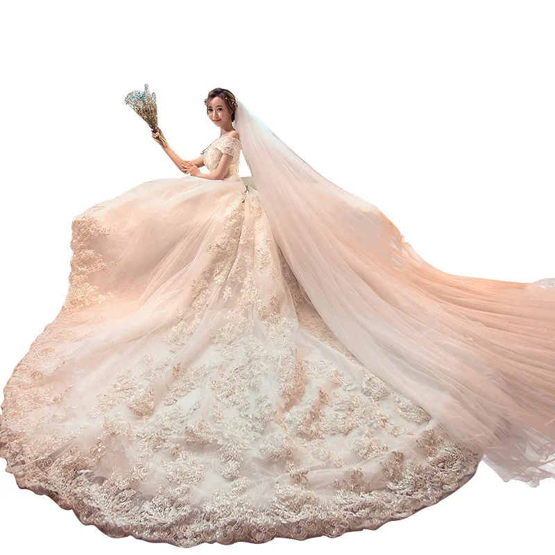 Хепберн небесно-знаменитости с вибрацией торжественные платья 2019 новая невеста