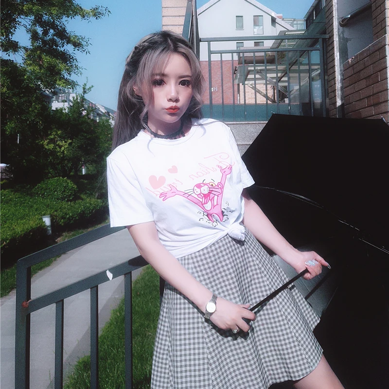 2019 Женская хлопковая футболка с коротким рукавом женские повседневные корейские