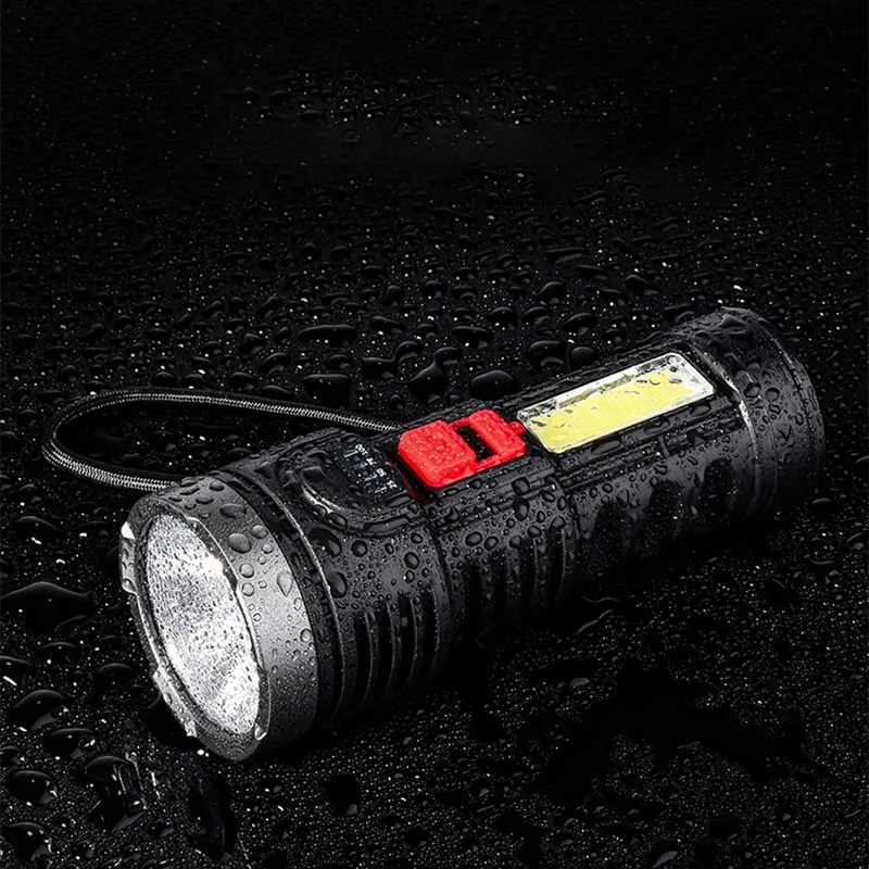 

Simple Modern Flashlight Outdoor Lighting Black Mini Bright Flashlight Usb Design Lampe Torche Led Portable Lighting EC50SD