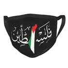 Палестина арабская каллиграфия имя с палестинский флаг карта маска Пылезащитная маска для лица Защита унисекс респиратор Рот-муфельная печь