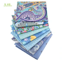 chainhoblue floral seriesprinted twill cotton fabricpatchwork cloth for diy quilting sewing babychilds bedclothes material