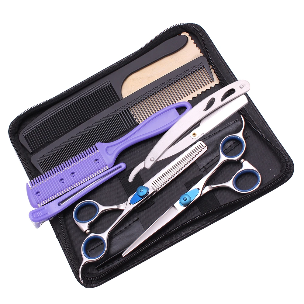 Набор парикмахерских ножниц 6 0 дюйма японские филировочные ножницы из