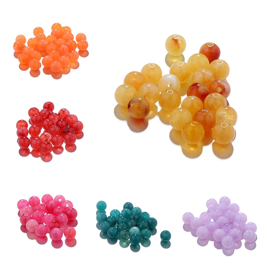 Оптовая продажа партиями по 6/8 мм акриловые облака бусины эффект круглые Spacer