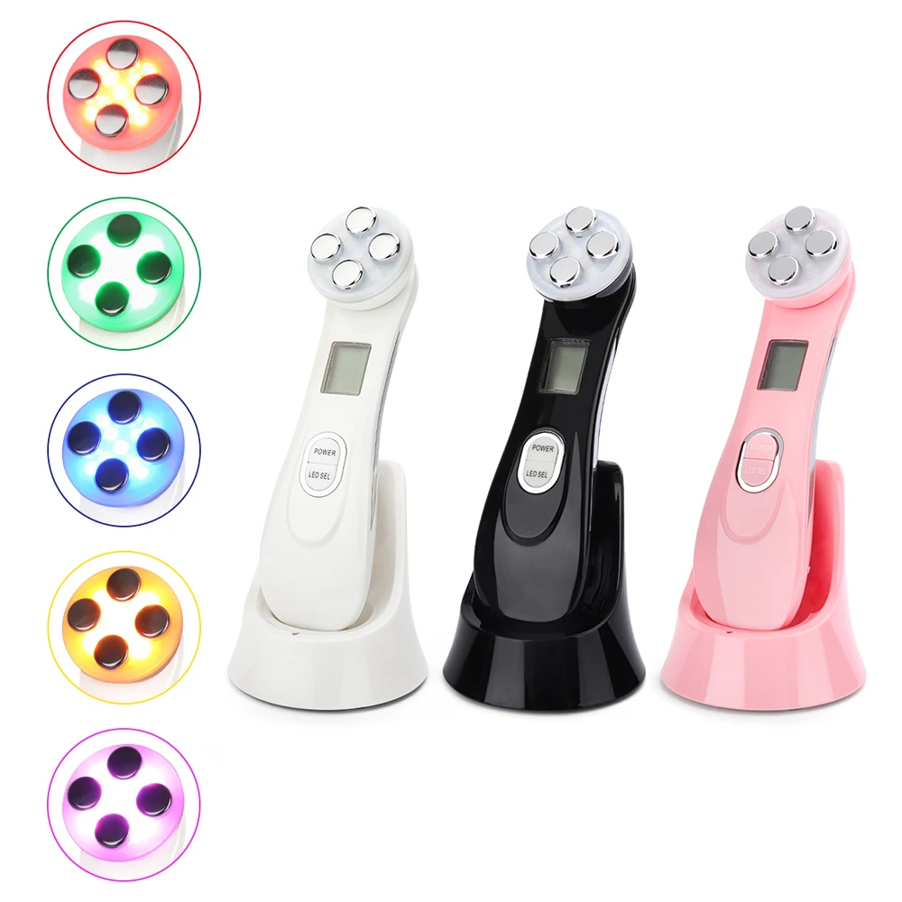 

Face Skin EMS Mesotherapy Electroporation RF Radio Frequency Facial LED Photon Skin Care Device Face Lift Tighten Beauty Machine