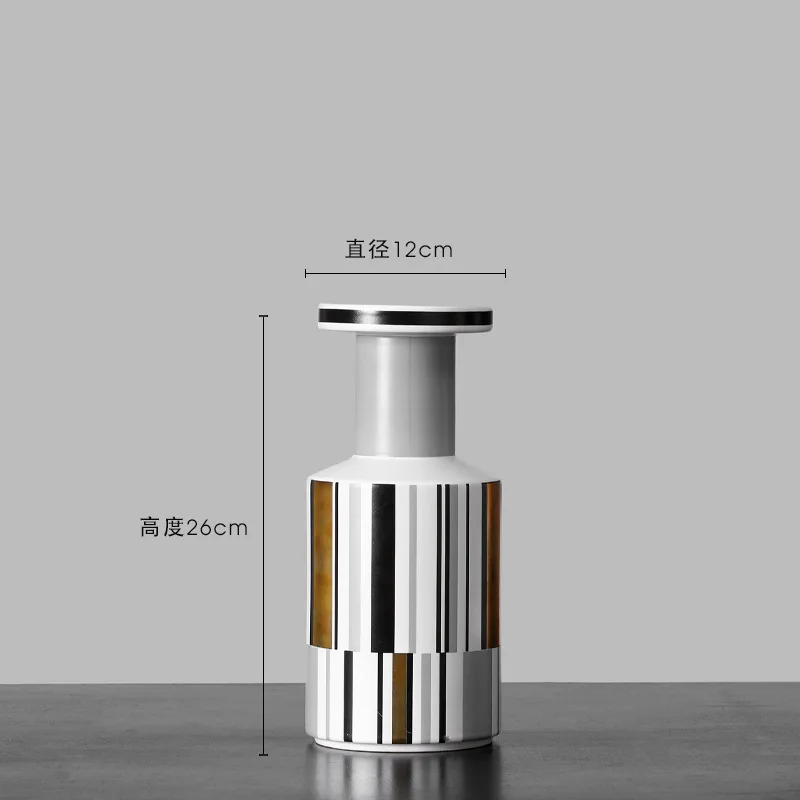 

Geometric Simple Vase Abstract Round Modern Creative Vase Ceramic Living Room Decoration Table Decor Jarron Home Decor BN50HP