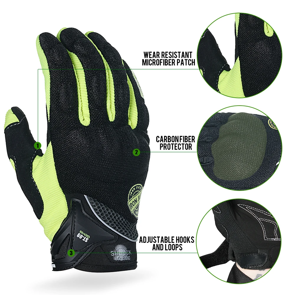 Летние мотоциклетные перчатки для мужчин с закрытыми пальцами женские гоночные