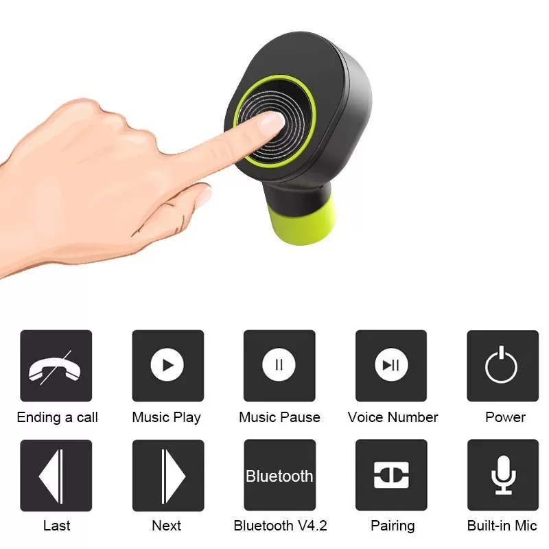 Bluetooth гарнитура TWS с шумоподавлением 5 0 микрофоном|Наушники и гарнитуры| |