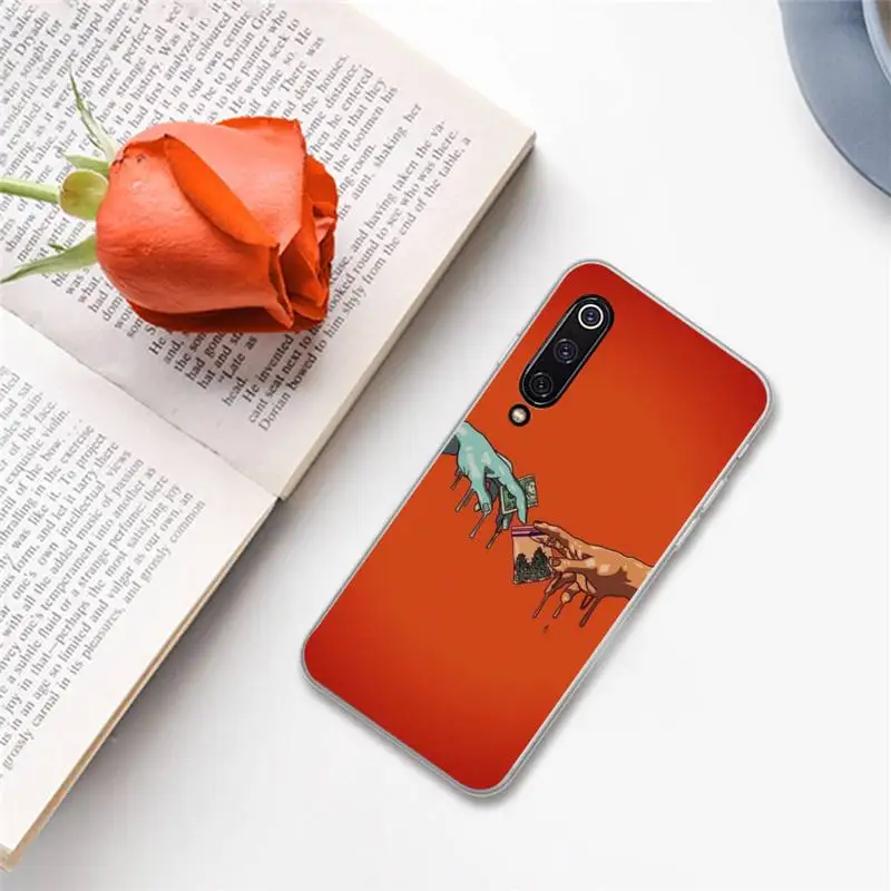 

Funny Hand The Creation of Adam Phone Case For xiaomi Redmi 5 5A plus 7A 8 note 2 3 4 5 5A 6 7 GO K20 A2