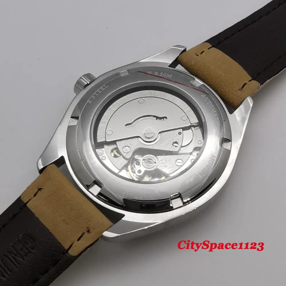 Мужские наручные часы с автоматическим механизмом и сапфировым стеклом 41