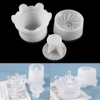 1pc crystal crown cup shape silicone mold storage epoxy resin mold for diy table decoration handmade crafts making supplies