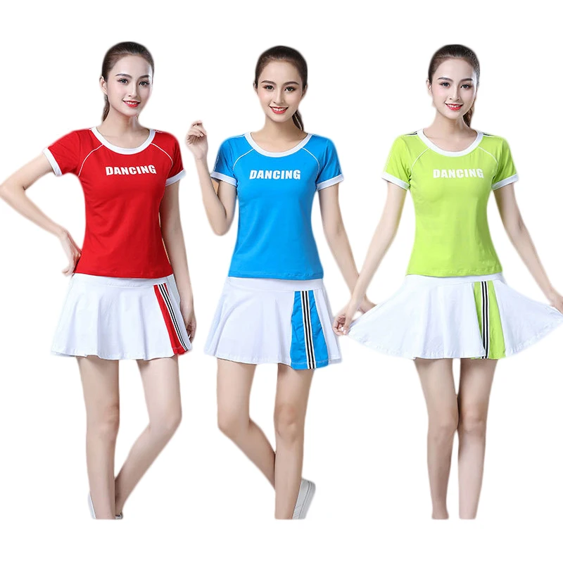 Школьная форма Черлидинга (топ + юбка) женские костюмы для чирлидинга спортивная