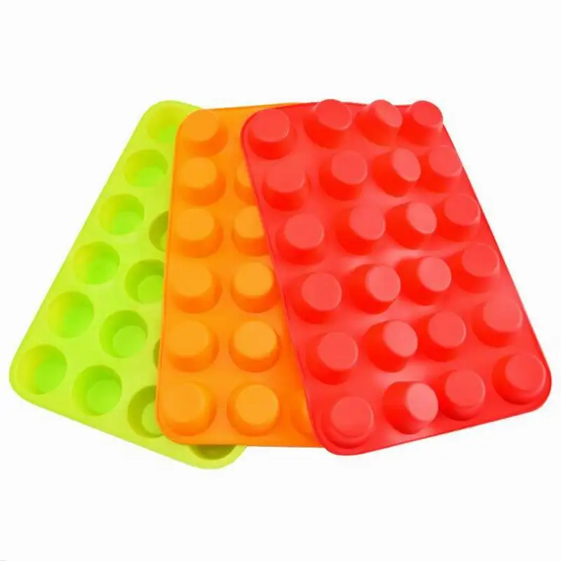 Мини Маффин чашки 24 полости силиконовые формы для торта Мыло Кекс и печенья