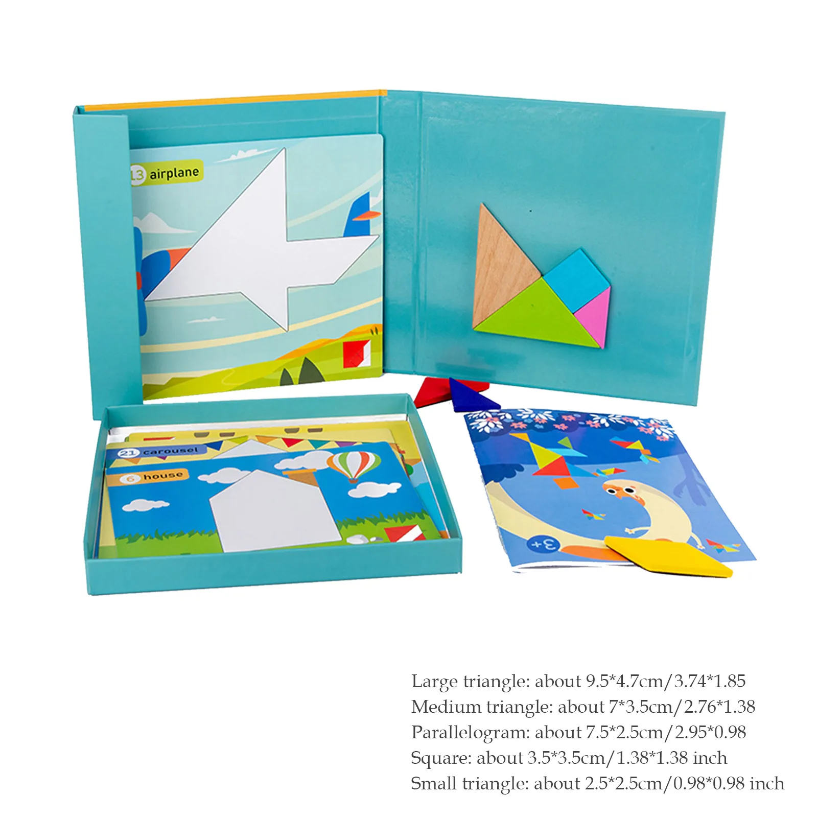 

Kids Magnetic 3D Puzzle Jigsaw Tangram Thinking Training Game Baby Montessori Learning Educational Wooden Toys For Children