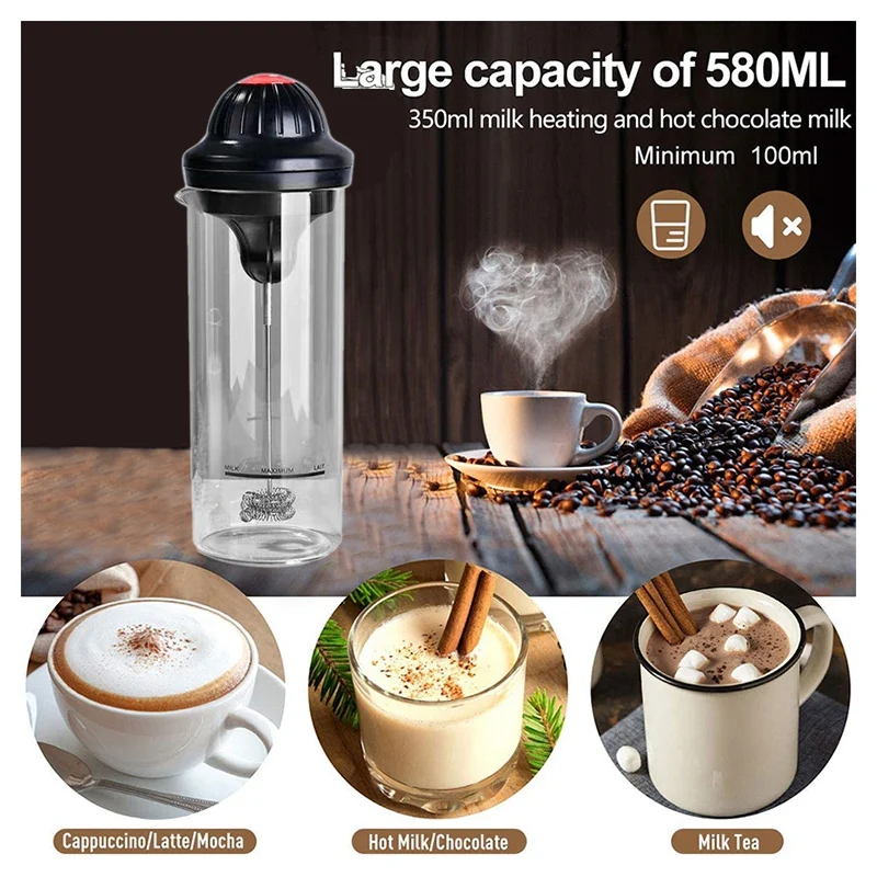 

Milk Frother Electric Foamer Coffee Foam Maker Milk Shake Mixer Battery Milk Frother Jug Cup for Home Office Travel