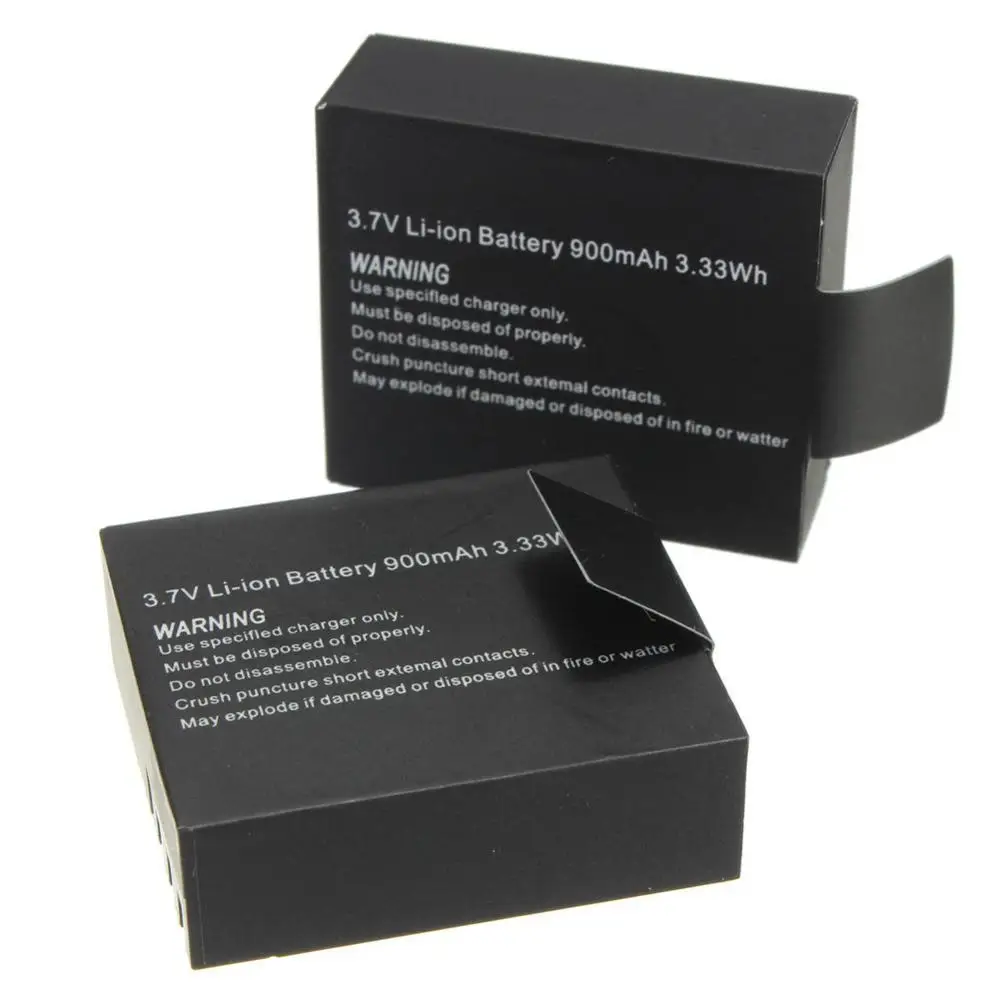 

2Pcs/Set 3.7V 900mAh Rechargable Li-ion Battery For SJ4000 WiFi SJ5000 WiFi SJ6000 WIFi M10 SJ5000x Sport Action Camera DV