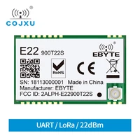 e22 900t22s v2 0 sx1262 uart tcxo wireless module 868mhz 915mhz transceiver 22dbm iot smd ipex interface transmitter