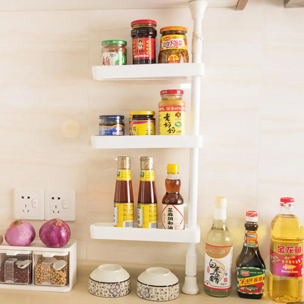 Полка для кухни GloryStar телескопическая вращающаяся стойка хранения приправ