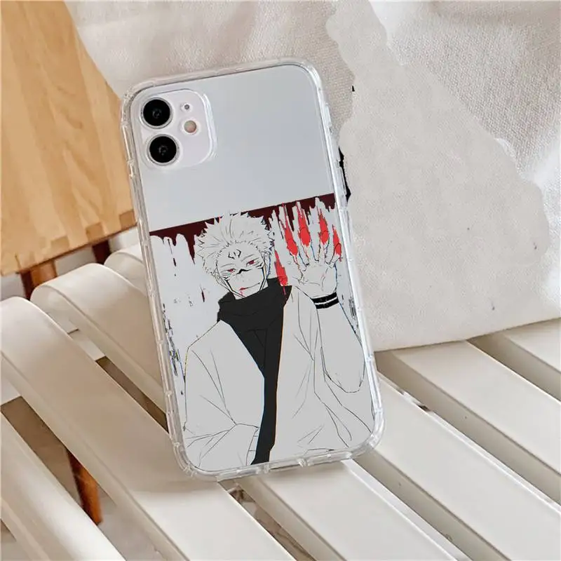 

Japan Anime Jujutsu Kaisen Phone Case Transparent for iPhone 11 12 mini pro XS MAX 8 7 6 6S Plus X 5S SE 2020 XR