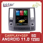 Для Infiniti FX35 FX45 2006 2007 -2010 Tesla большой экран GPS навигация аудио Android мультимедийный плеер Видео DSP Carplay 4G SIM