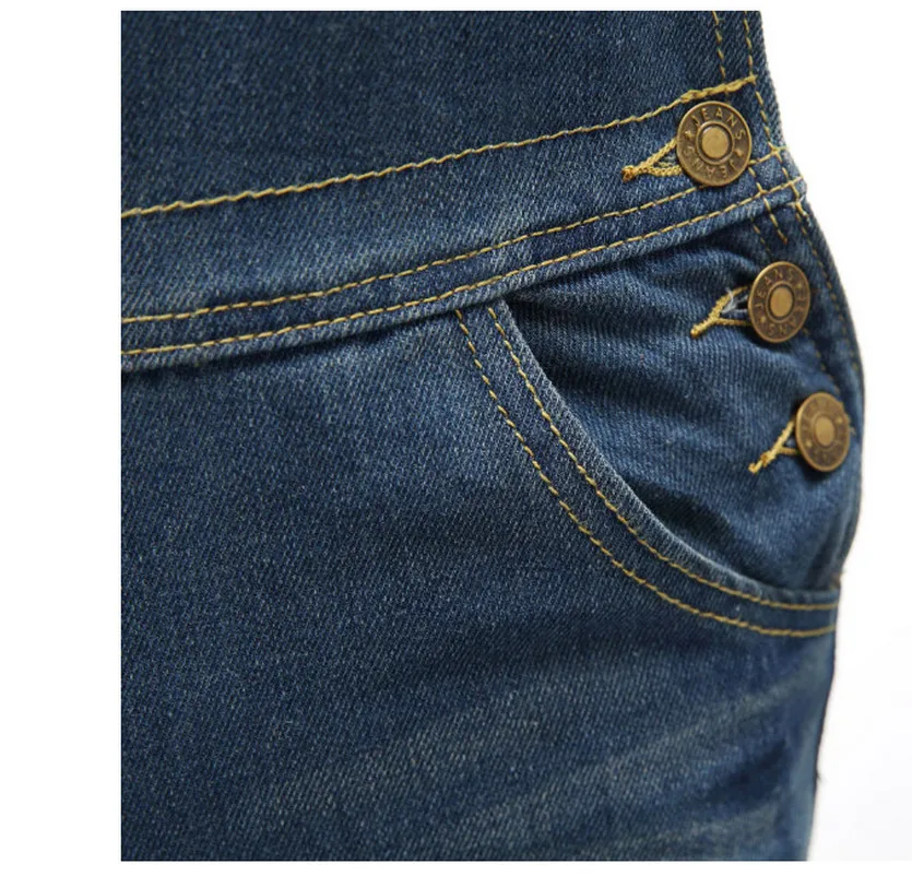 Женские Мешковатые джинсовые комбинезоны рваные джинсы полной длины женские с