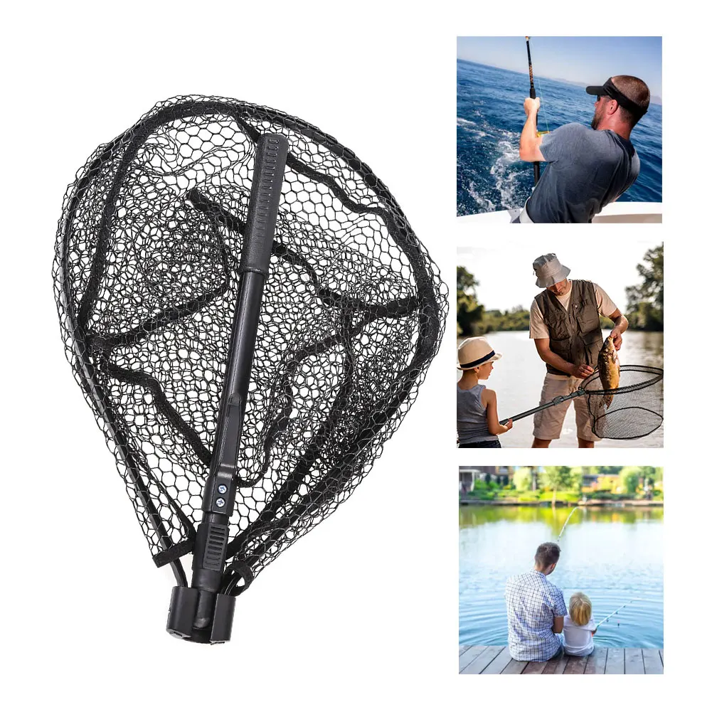 

Fishing Net Fish Landing Net Collapsible Collapsible Foldable Aluminum Alloy Frame Handle Coating Mesh Fishing Equipment